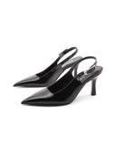 Décolleté slingback in vernice da donna