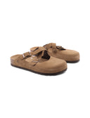 Sabot scamosciato con fibbie da donna