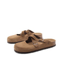 Sabot scamosciato con fibbie da donna