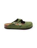 Sabot scamosciato con fibbie da donna