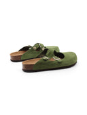 Sabot scamosciato con fibbie da donna