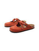 Sabot scamosciato con fibbie da donna