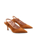 Décolleté slingback scamosciata donna