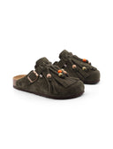 Sabot scamosciato con frange da donna