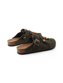 Sabot scamosciato con frange da donna