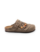 Sabot scamosciato con frange da donna
