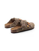 Sabot scamosciato con frange da donna