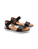 Sandalo flat in pelle da donna