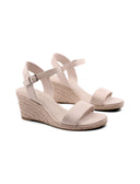 Sandalo con zeppa in corda da donna