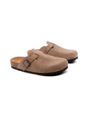 Sabot in scamosciato con fibbia donna