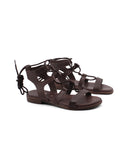 Sandalo alla schiava in pelle da donna
