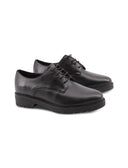 Scarpa stringata nera in pelle da donna