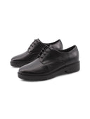 Scarpa stringata nera in pelle da donna