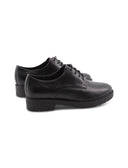 Scarpa stringata nera in pelle da donna