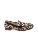 Mocassino animalier con morsetto donna