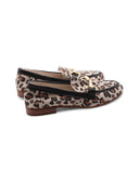 Mocassino animalier con morsetto donna