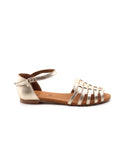 Sandalo flat in vera pelle