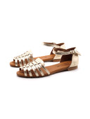 Sandalo flat in vera pelle