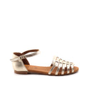 Sandalo flat in vera pelle