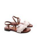 Sandalo in vera pelle da donna