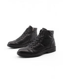 Stivaletto nero in pelle da uomo