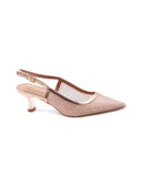 Décolleté slingback oro con strass