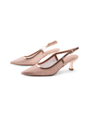 Décolleté slingback oro con strass