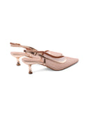 Décolleté slingback oro con strass