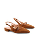 Ballerina slingback scamosciata donna