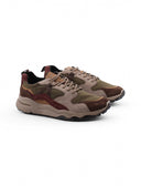 Sneaker in pelle e tessuto da uomo