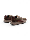 Sneaker in pelle e tessuto da uomo