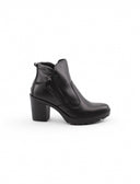 Ankle boot nero in pelle da donna