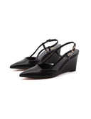 Décolleté slingback con zeppa donna