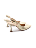 Décolleté slingback laminata da donna