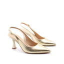 Décolleté slingback laminata da donna