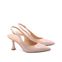 Décolleté slingback in vernice da donna