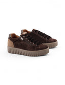 Sneaker platform scamosciata da donna