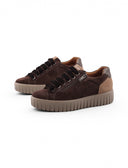 Sneaker platform scamosciata da donna