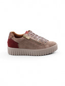 Sneaker platform scamosciata da donna