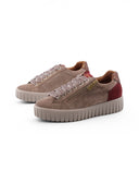 Sneaker platform scamosciata da donna