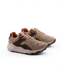 Sneaker in suede e tessuto laminato