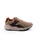 Sneaker in suede e tessuto laminato
