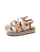Sandalo platform con stampa Geo Classic