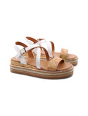 Sandalo platform con stampa Geo Classic