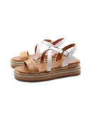 Sandalo platform con stampa Geo Classic