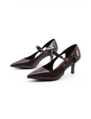 Décolleté slim strap in vernice donna