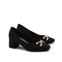 Décolleté vegan donna con morsetto oro