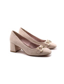 Décolleté vegan donna con morsetto oro