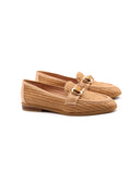 Mocassino in rafia donna con morsetto