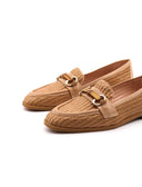 Mocassino in rafia donna con morsetto
